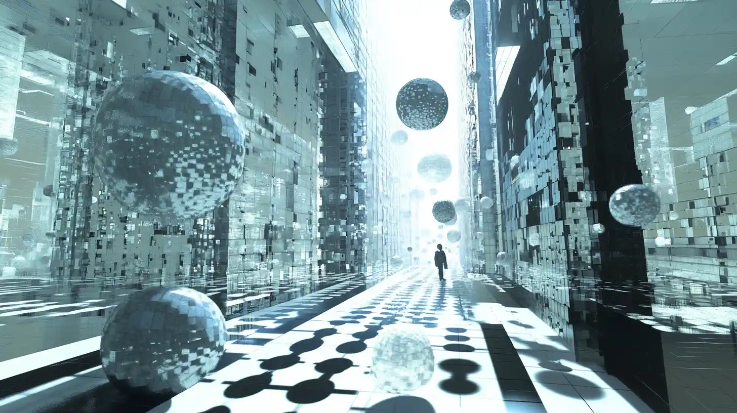 Surreal analytical space built from shifting spreadsheet grids