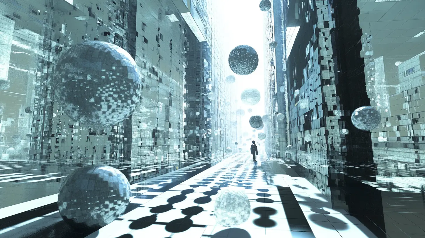 Surreal analytical space built from shifting spreadsheet grids