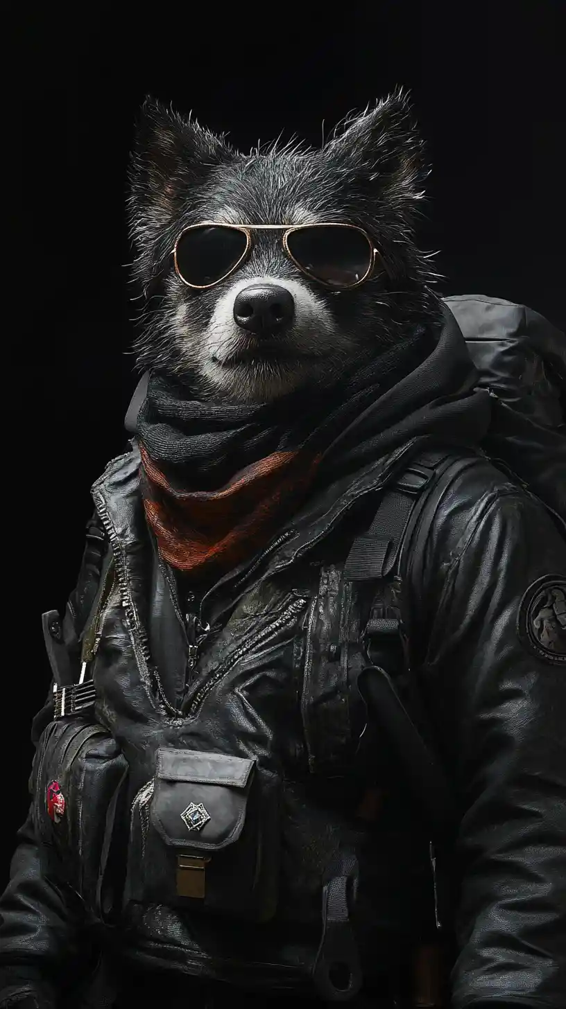 Dog tag and money bag symbolizing hustle and survival