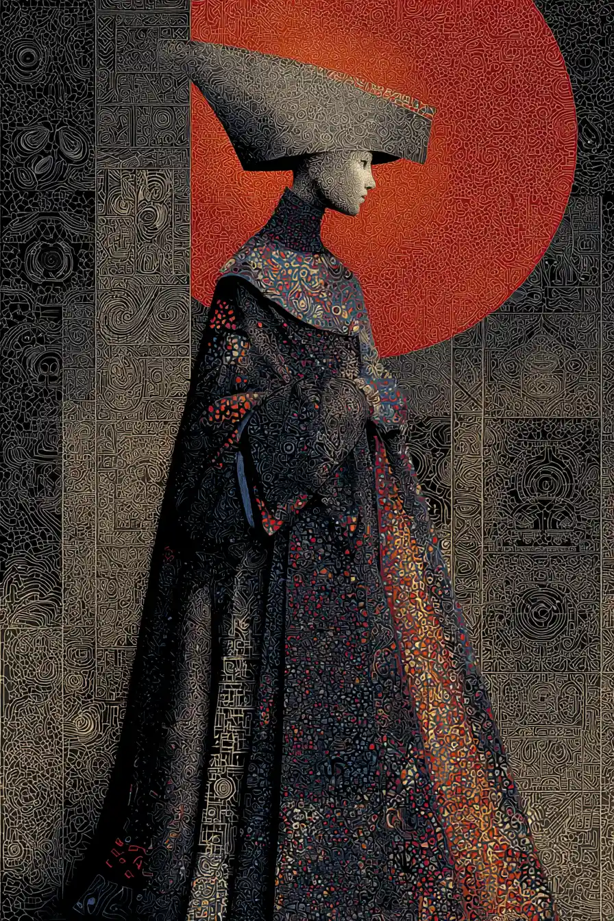 Surreal collage of the most beautiful woman in the world