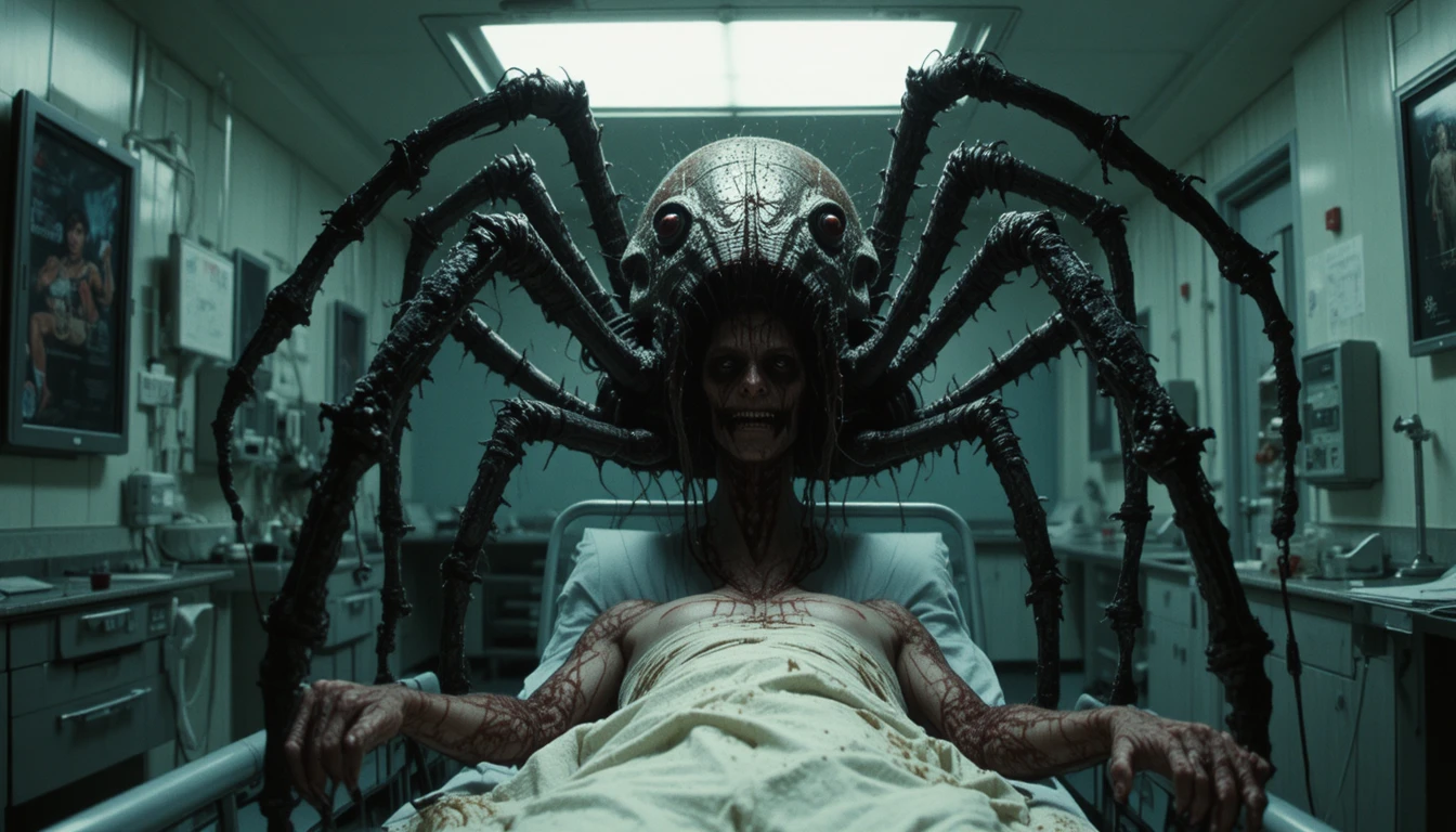 Claustrophobic Hospital Nightmare In A Dark Cinematic Scene