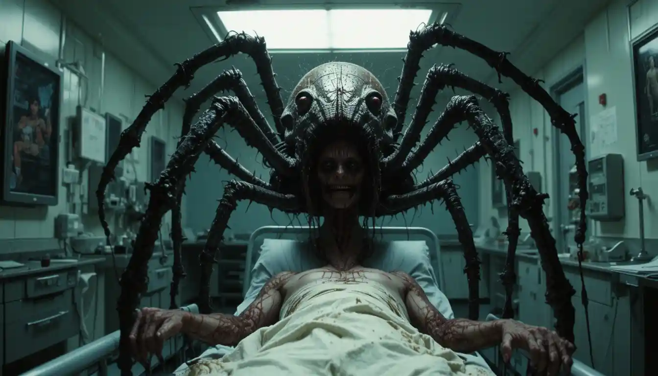 Claustrophobic Hospital Nightmare In A Dark Cinematic Scene