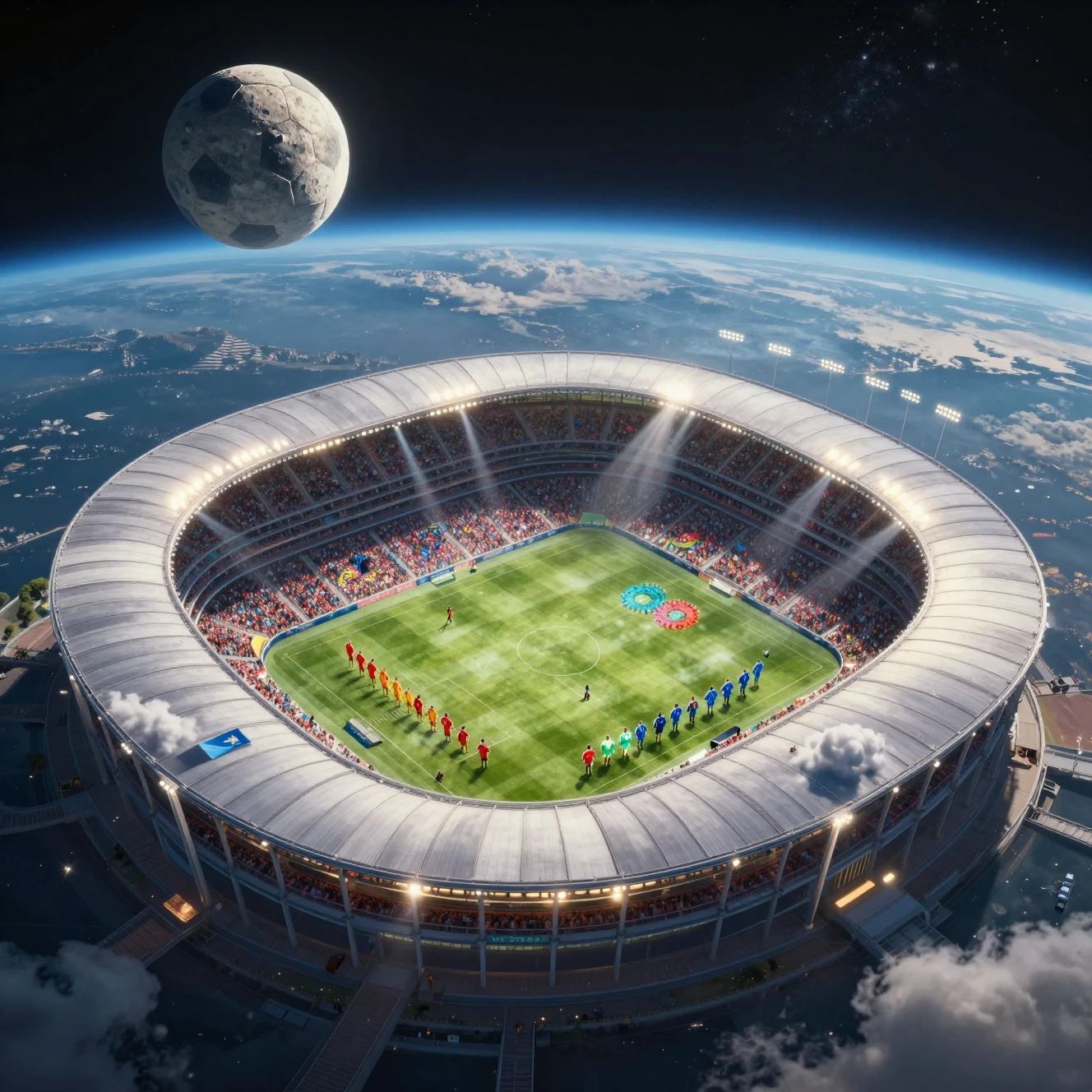 Planet Earth Turned Into A Vast World Cup Soccer Stadium