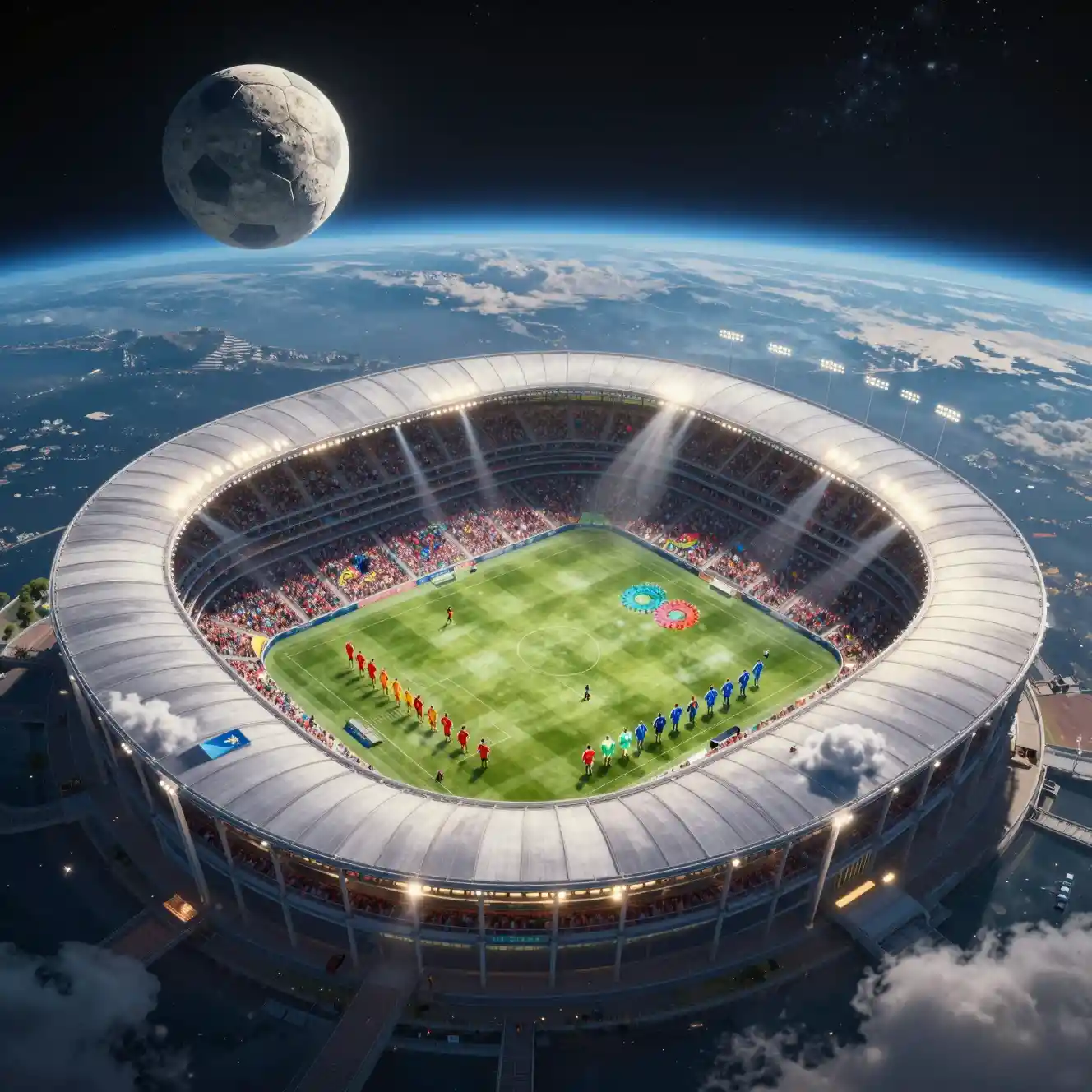 Planet Earth Turned Into A Vast World Cup Soccer Stadium