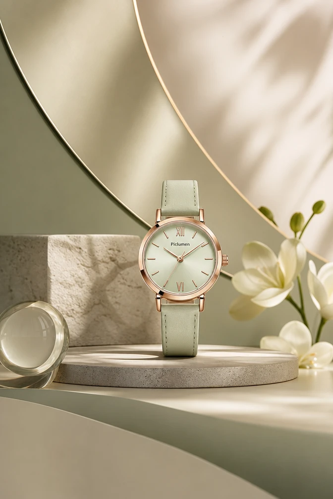 Poster di lusso moderno minimalista con orologio da donna Piclumen