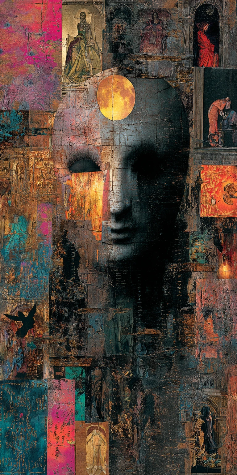 Surreal romantic canvas of love in rich dark hues