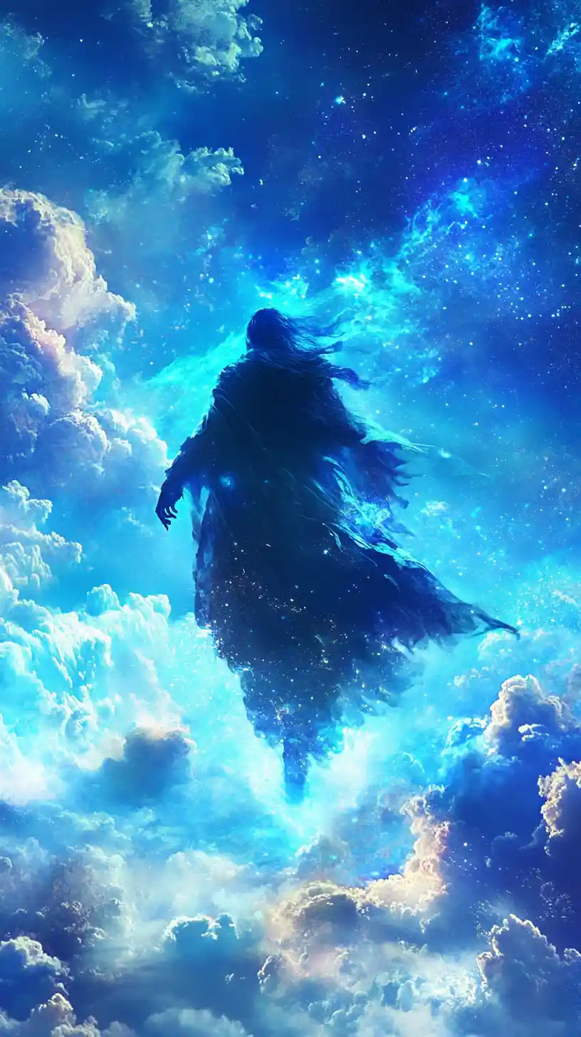 Abstract vision of a life scattered like drifting ash