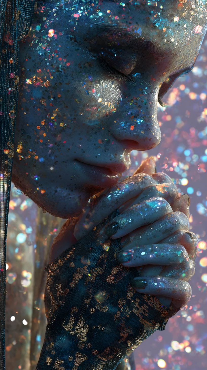 Shimmering Ben Day dot abstract background with soft sfumato