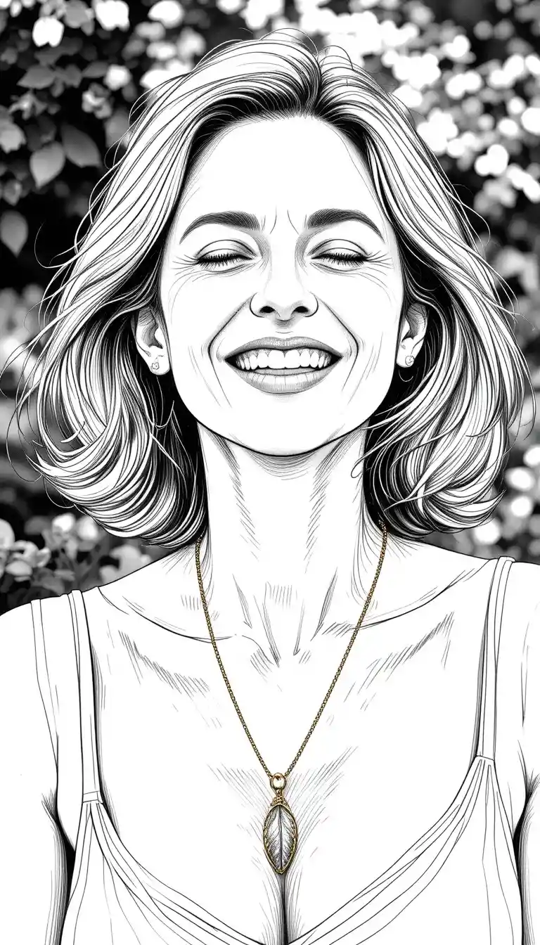 Smiling woman with closed eyes enjoying warm sunlight outdoors