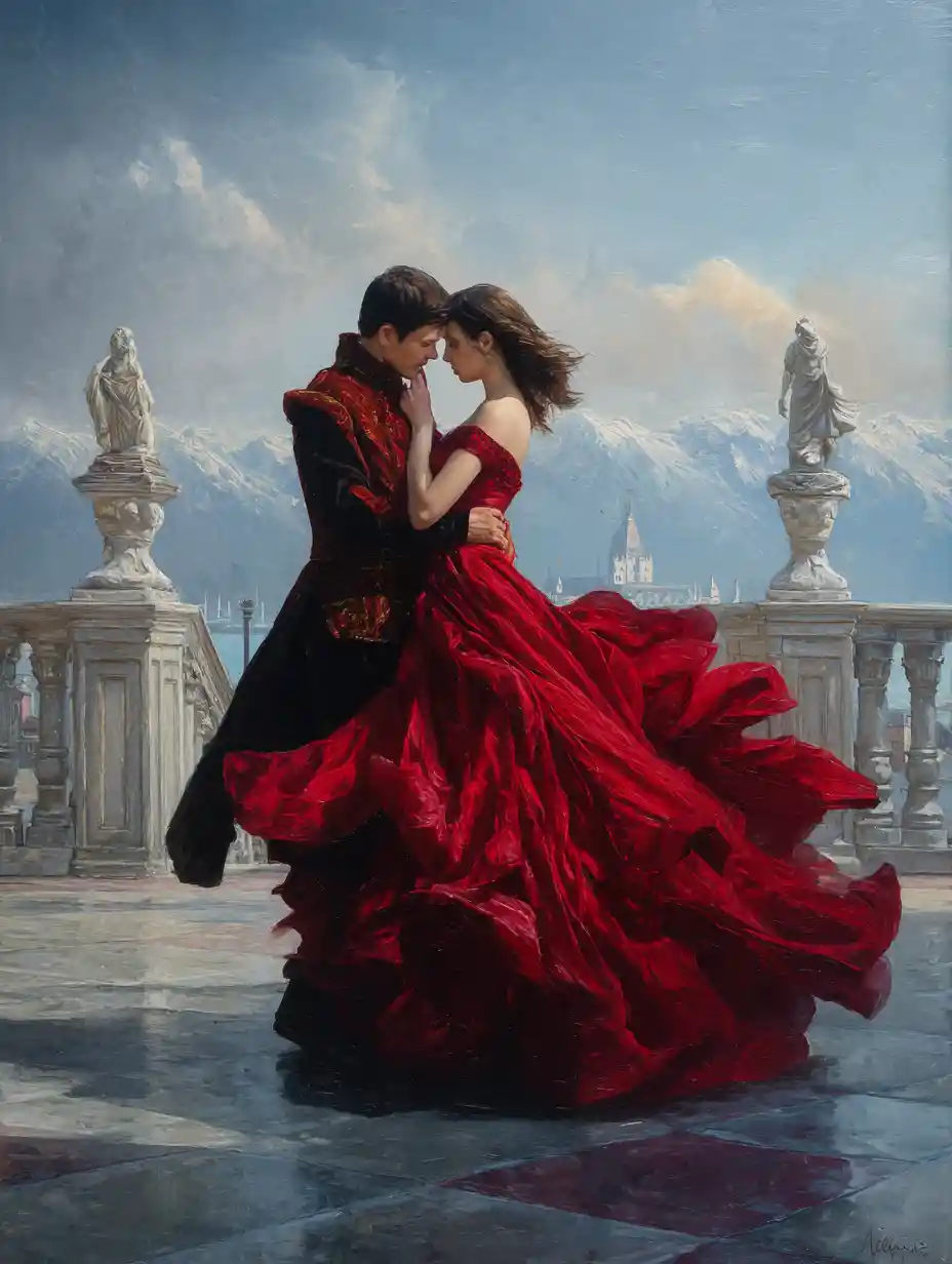 Oil painting of love as an emotional canvas quote