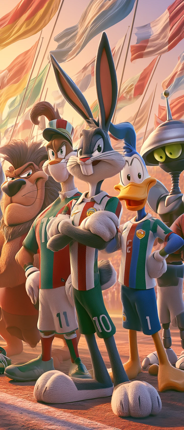 Looney Tunes teams in heroic World Cup group portrait