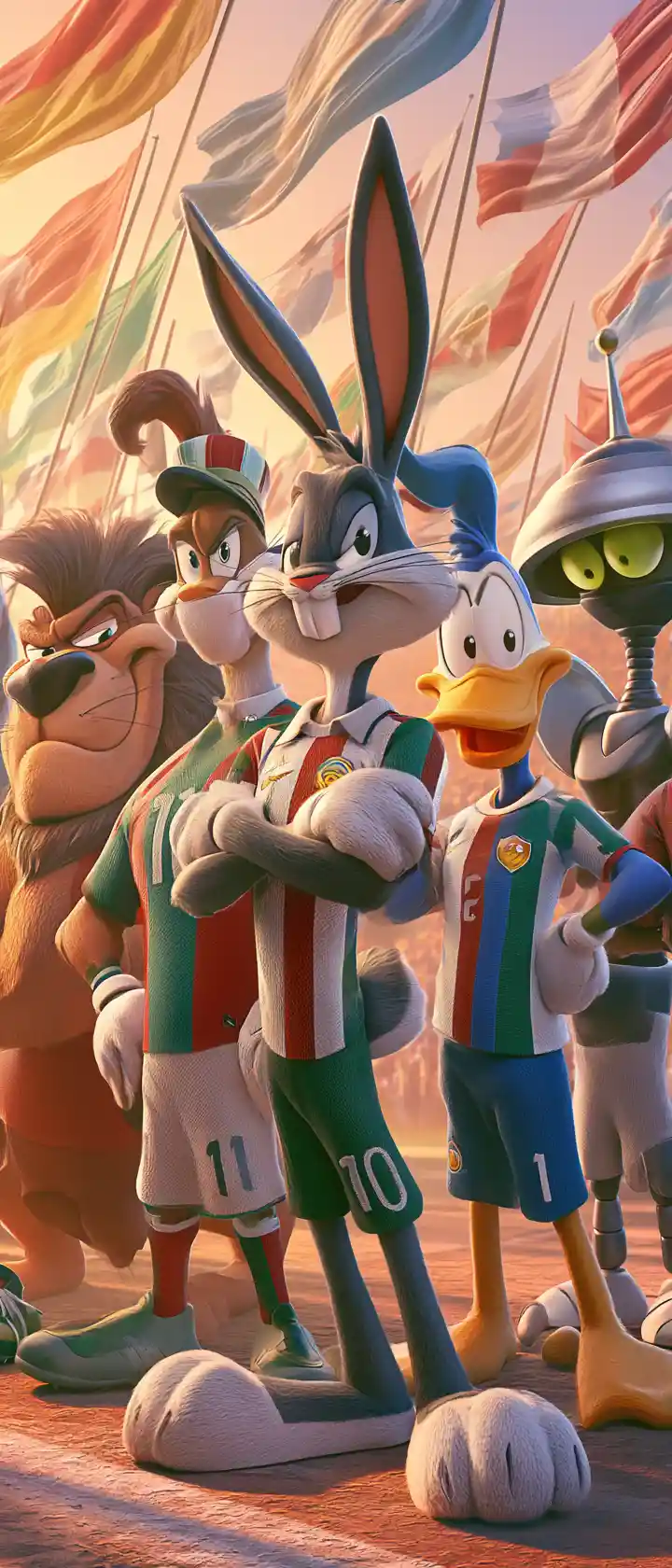 Looney Tunes teams in heroic World Cup group portrait