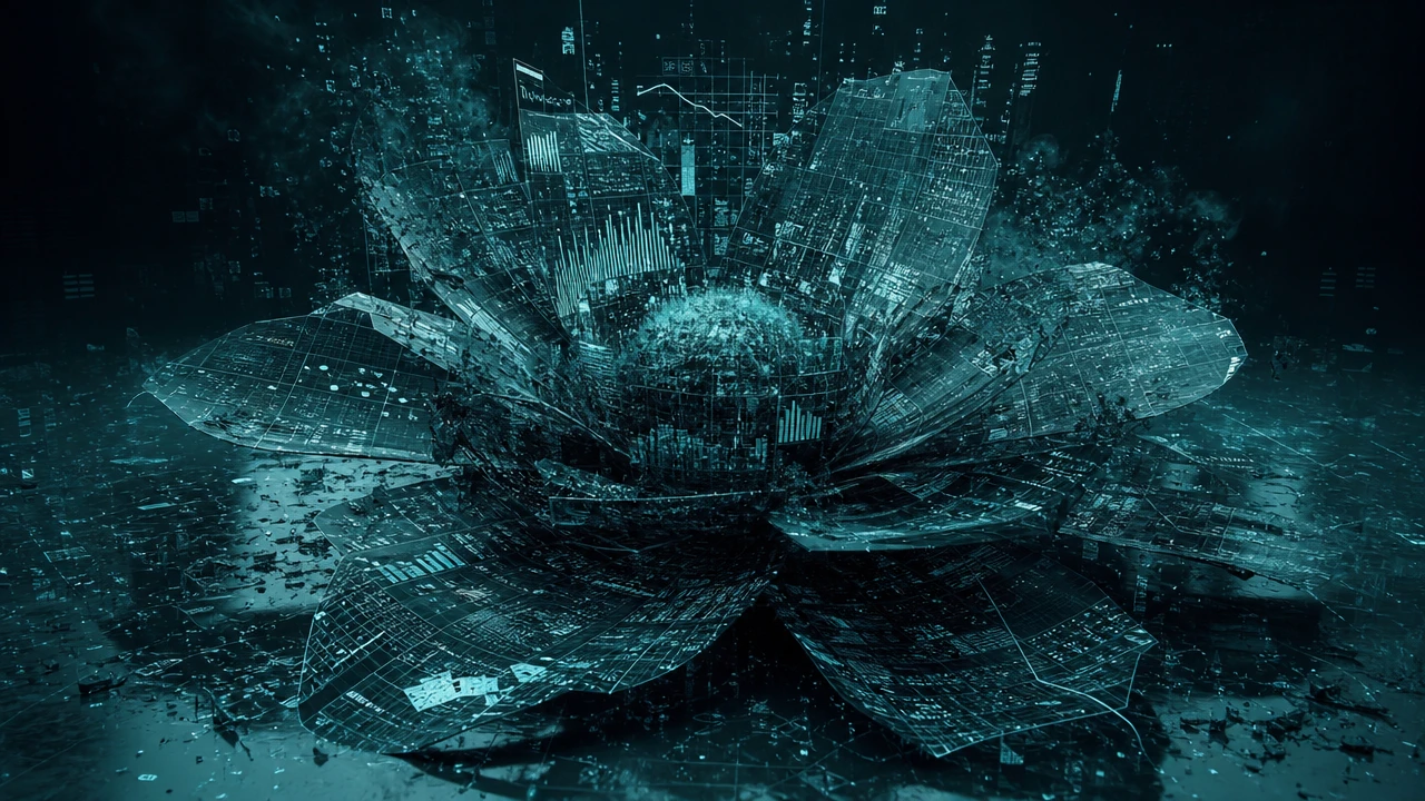 Data driven flower collapsing under its own complexity