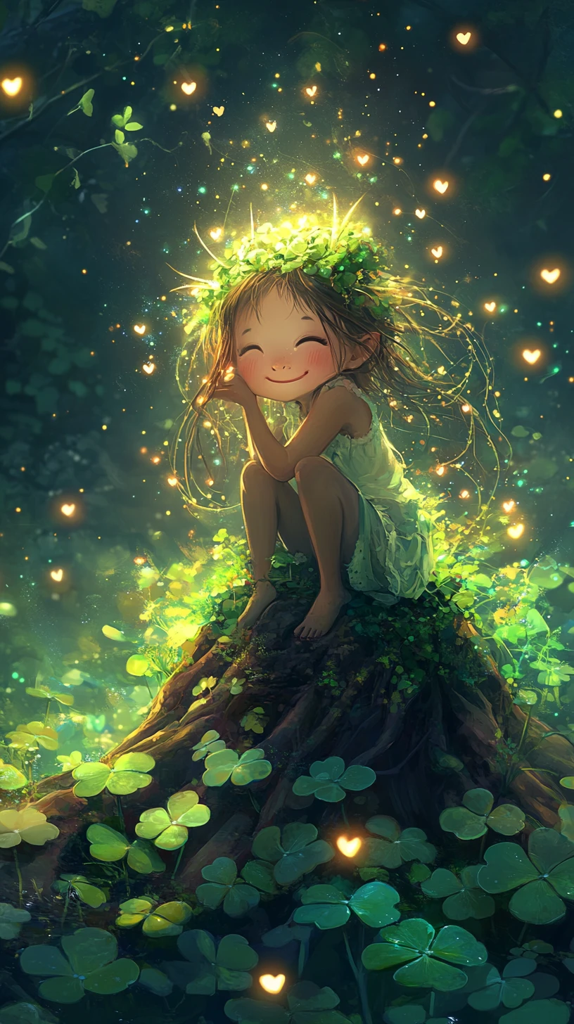 Cute girl making a playful face on tree roots