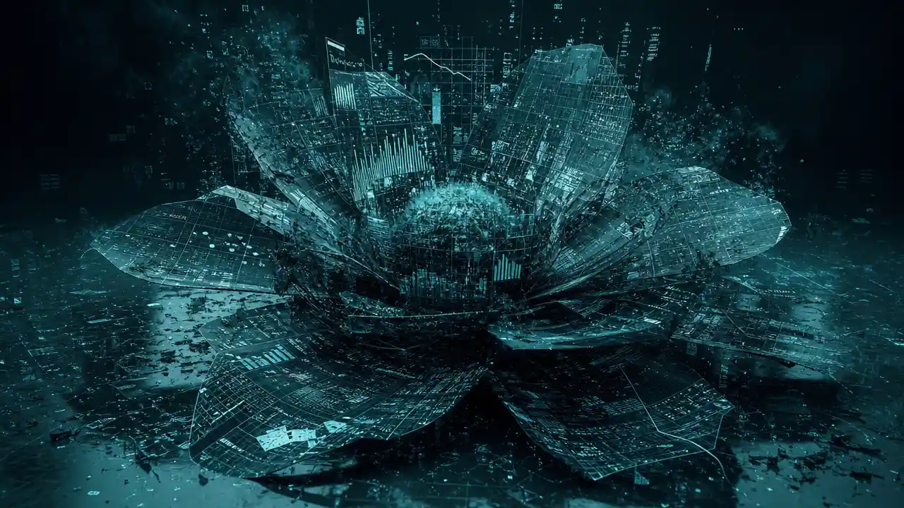 Data driven flower collapsing under its own complexity