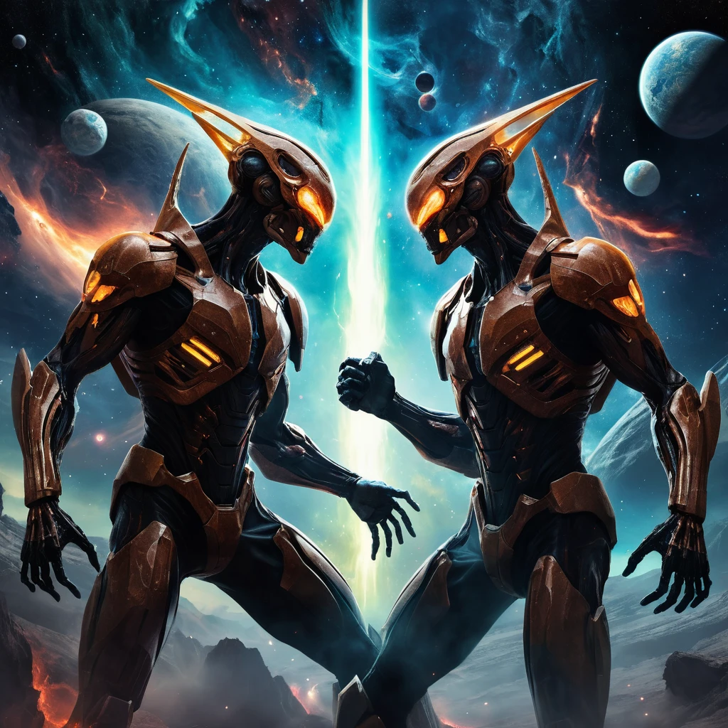 Cosmic twins locked in violent battle within a collapsing nebula