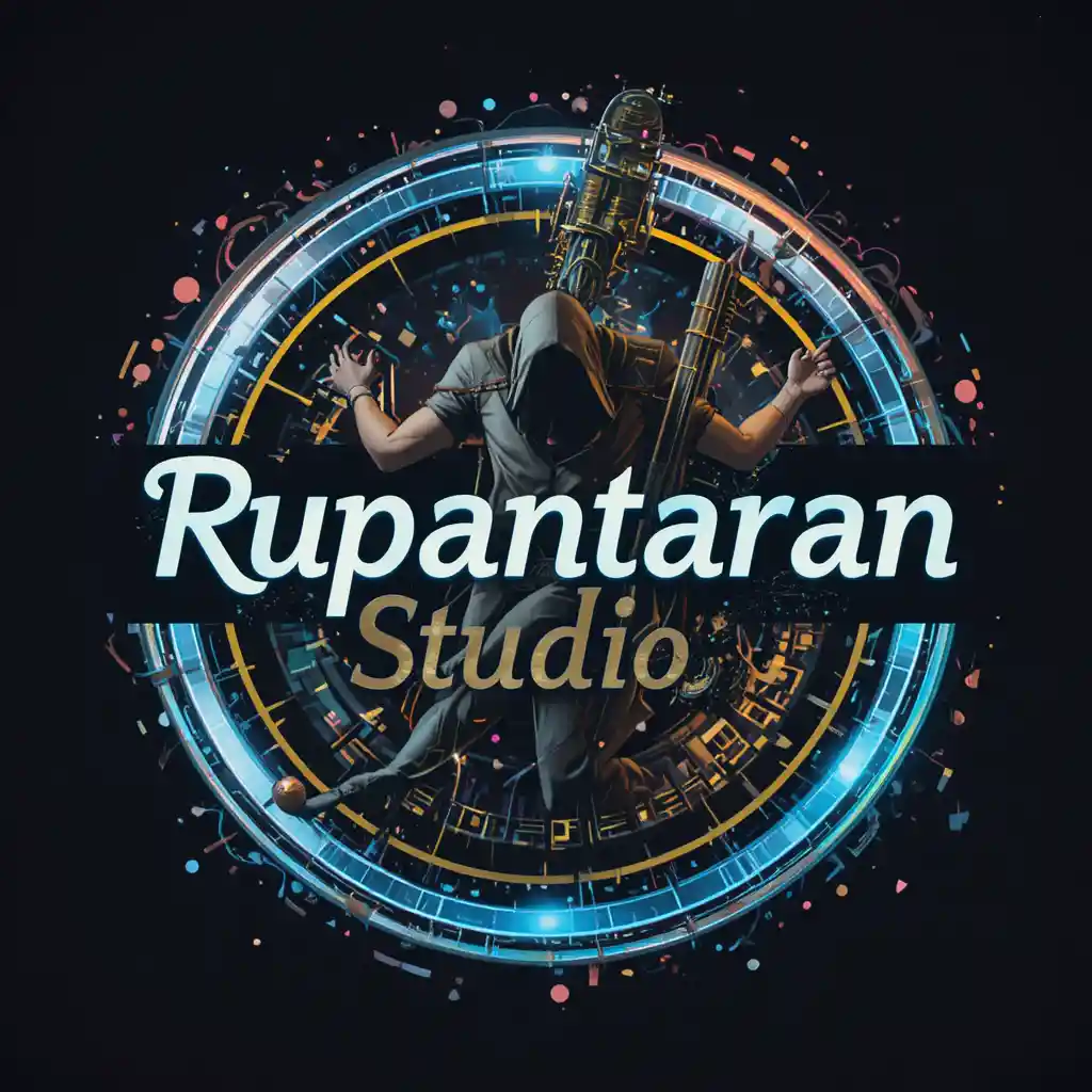 Transparent music studio logo for Rupantaran Studios