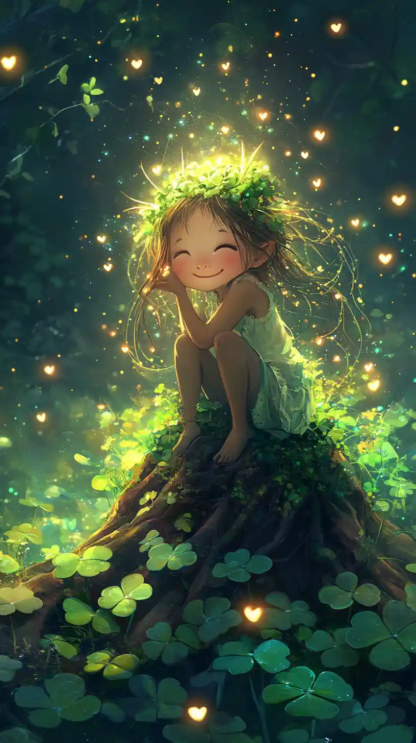 Cute girl making a playful face on tree roots