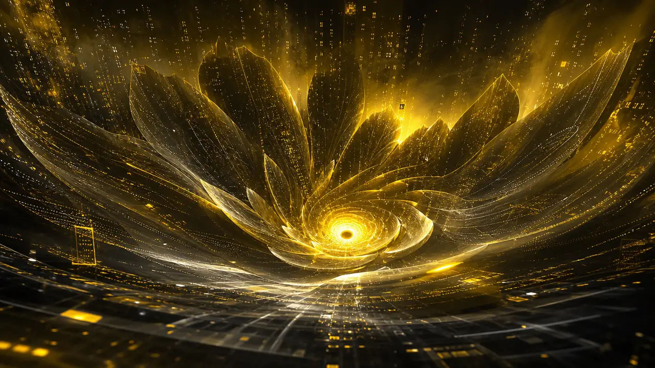 Colossal Flower Like Structure Around A Gravitational Core