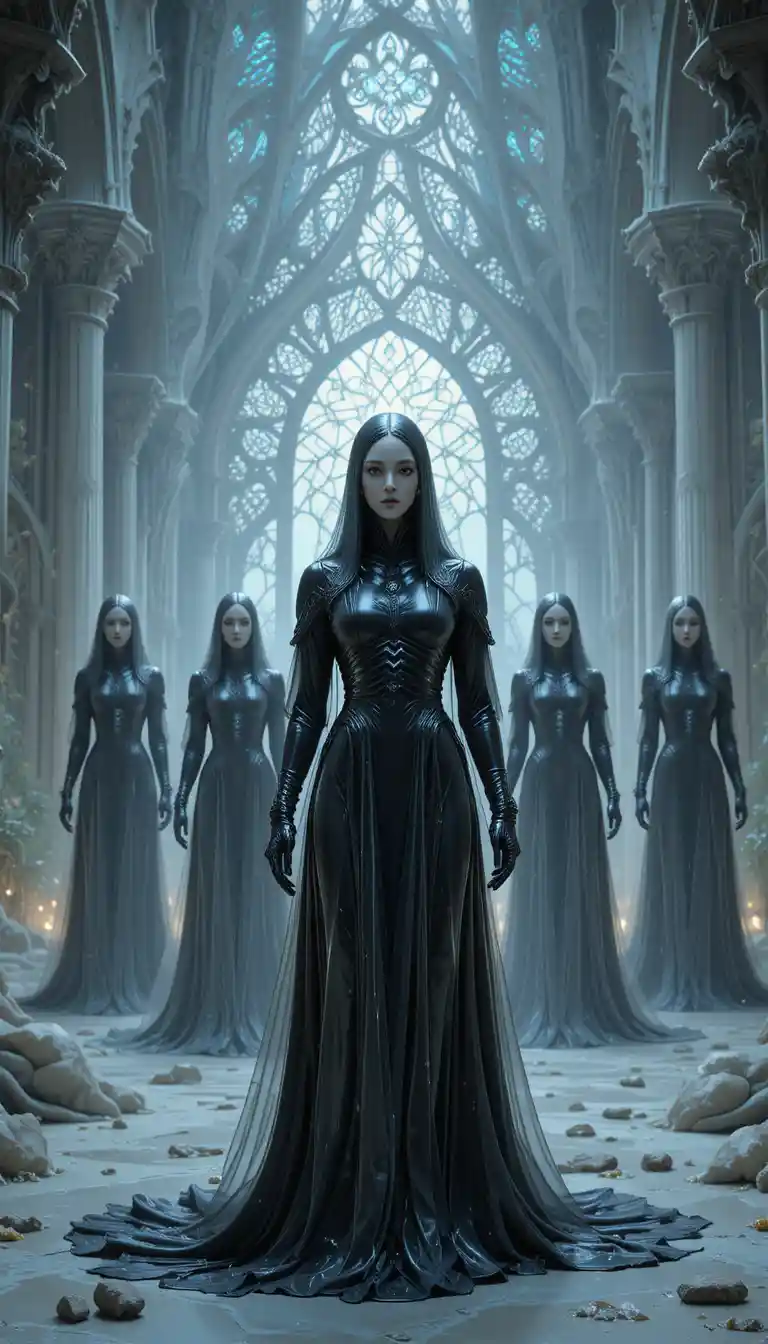 Latex Priestesses In A Living Biomechanical Cathedral