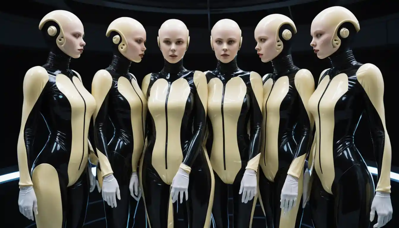 Fantasy latex women in a surreal latex universe