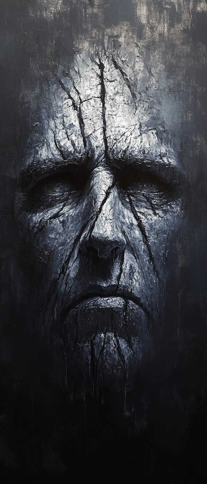 A forgotten king in dramatic impasto portrait