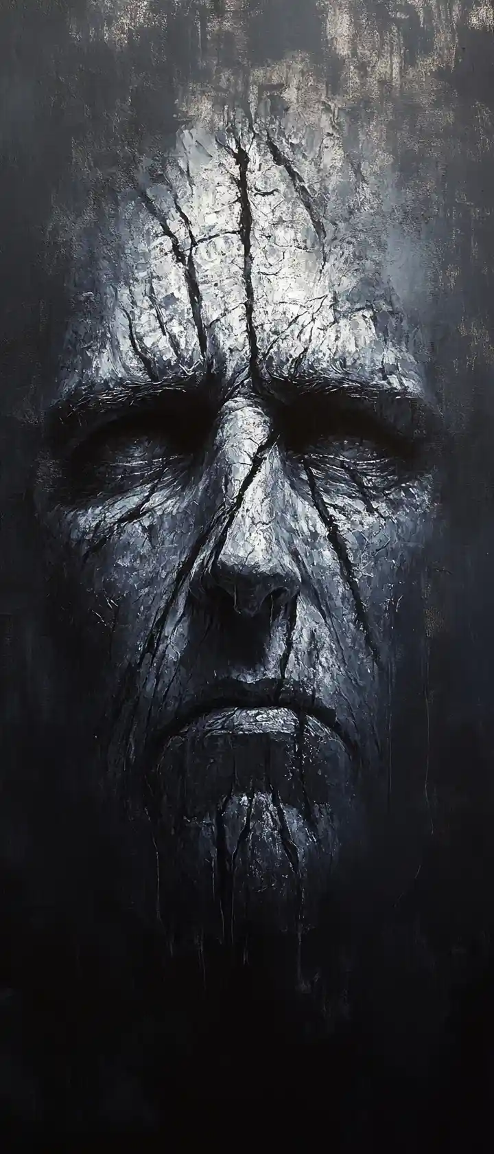 A forgotten king in dramatic impasto portrait