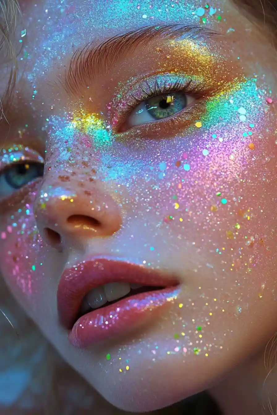 Whimsical pastel fantasy illustration with subtle glamorous charm