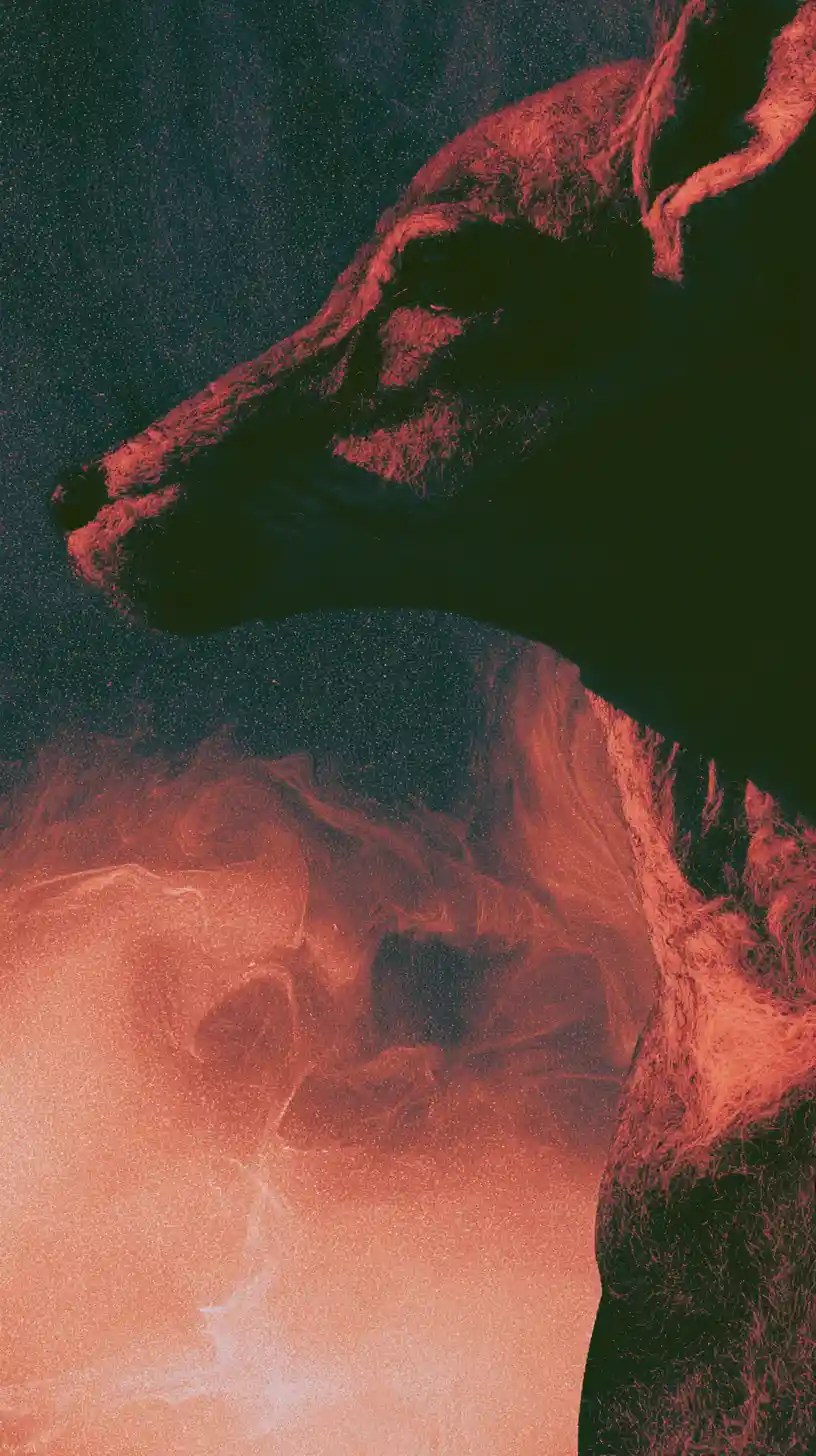 Surreal abstract figure in a dreamy minimalist composition