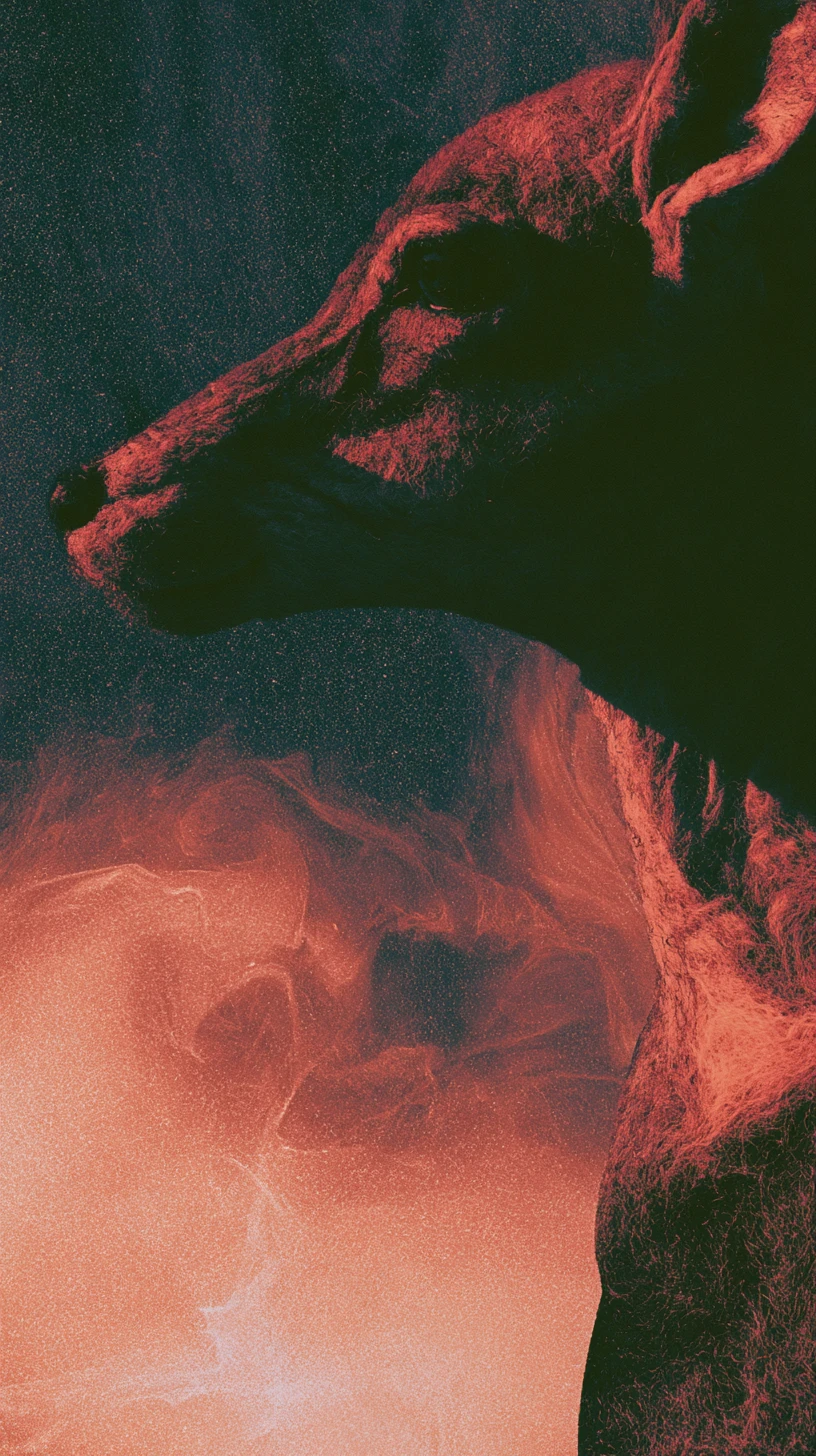 Surreal abstract figure in a dreamy minimalist composition