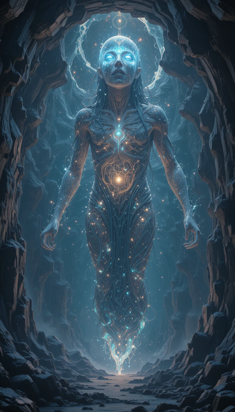 Ancient Cosmic Beings Forming Galaxies In Deep Space