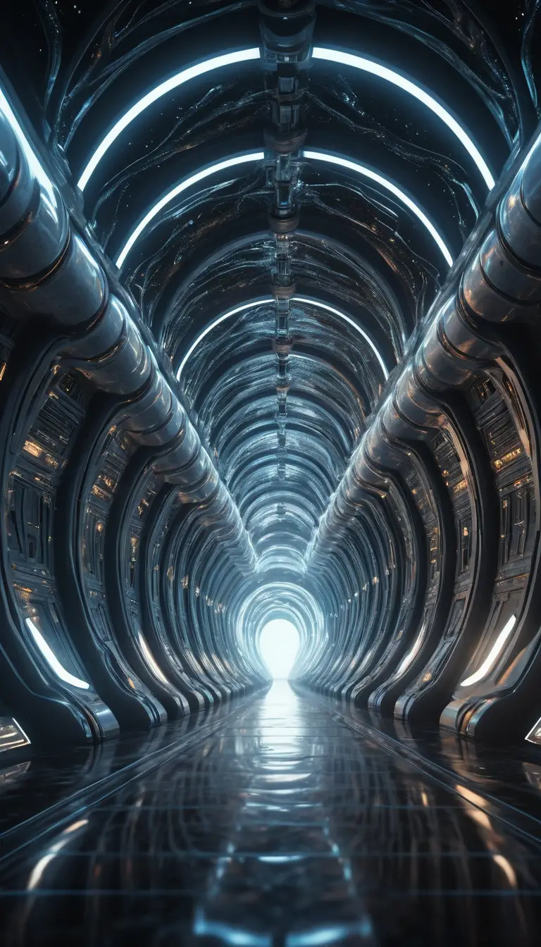 Tunnel cosmici organici che formano un vasto organismo spaziale vivente