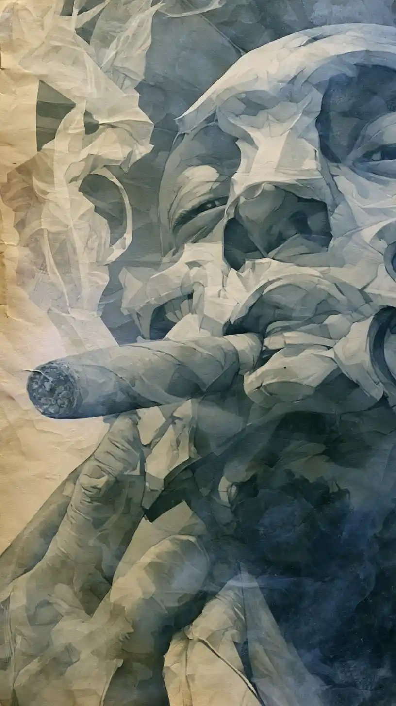 Hand Holding A Garcia Vega Cigar On Urban Street Corner