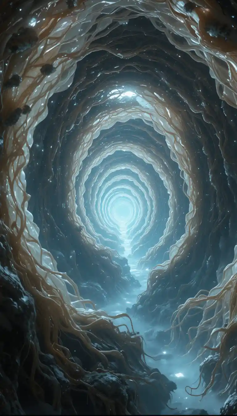 Organic Cosmic Tunnels Linking Galaxies In A Living Universe