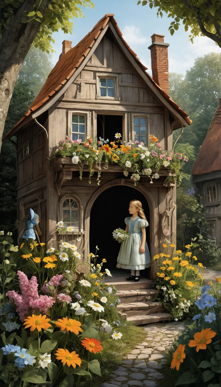 Illustration of Little Ida from Hans Christian Andersen tale