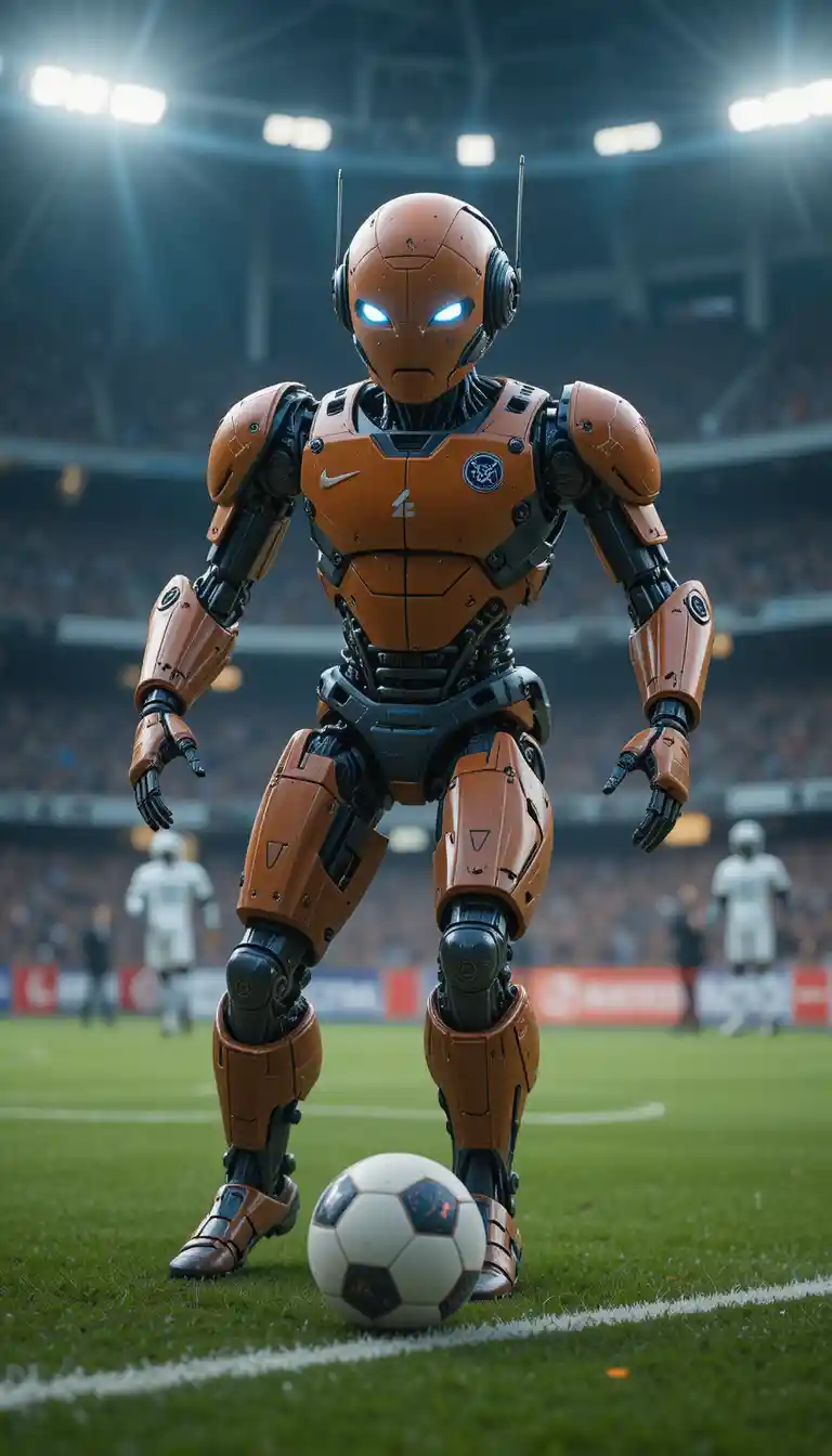 Humanoid robots compete in a deadly world robot football match