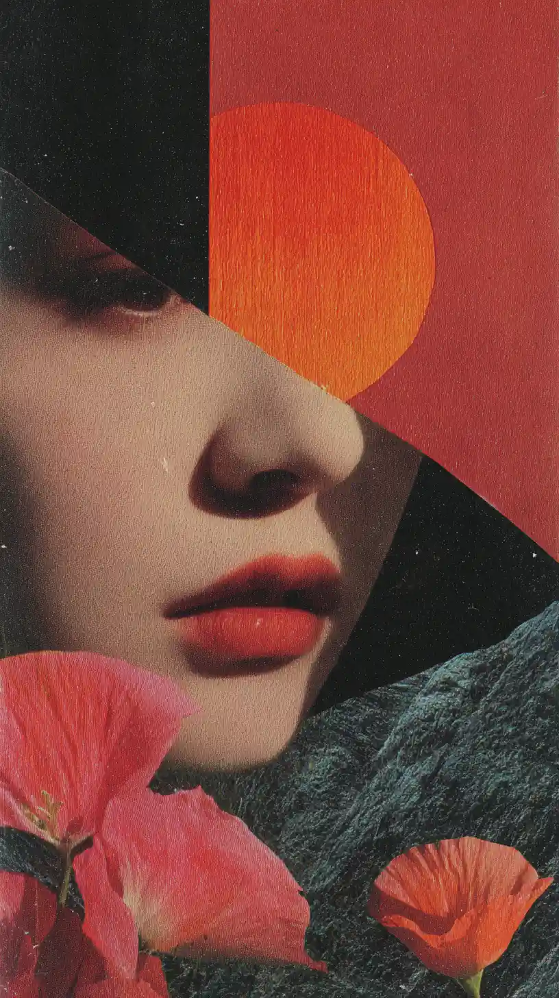 Surreal Minimalist Collage In Moody Dreamlike Soft Light