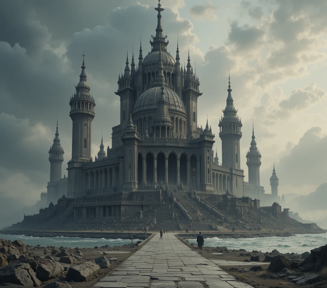 Throne Of Death Above A Lonely Western Fantasy City