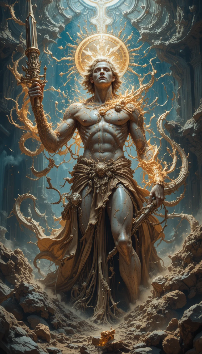 Swirling Cosmic Energy In A Vast Abstract Universe