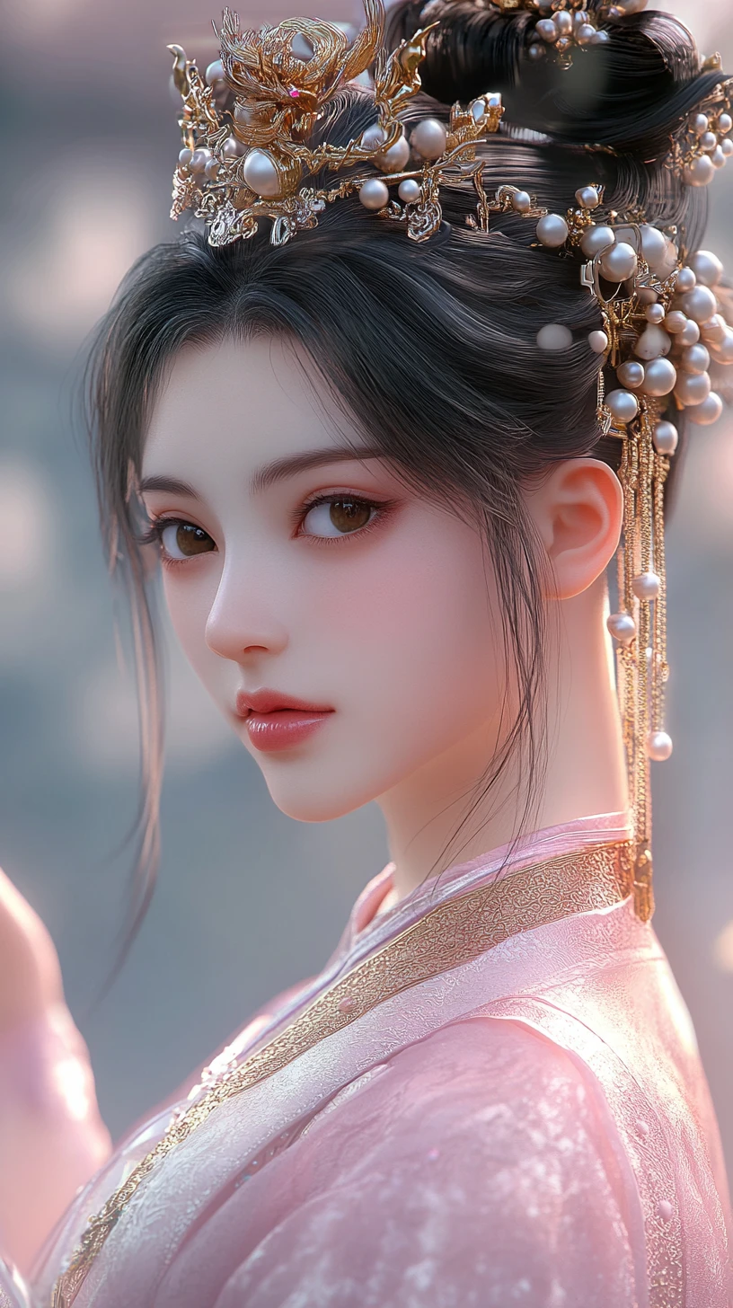 Vom Tang-Dynastie-Stil inspiriertes Porträt einer eleganten Chinesin