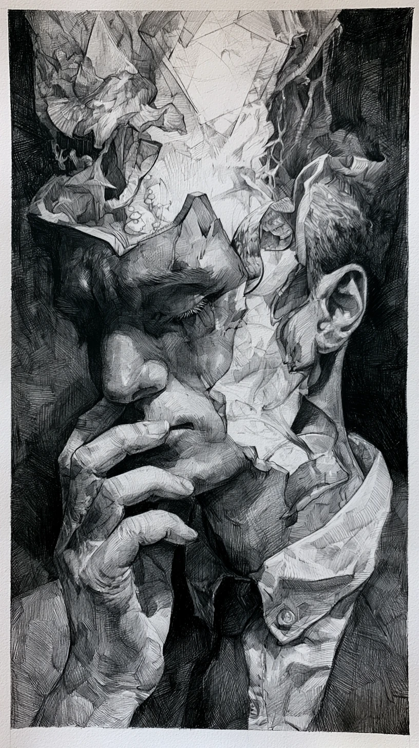 Dark mental palace filled with hidden thoughts and malice