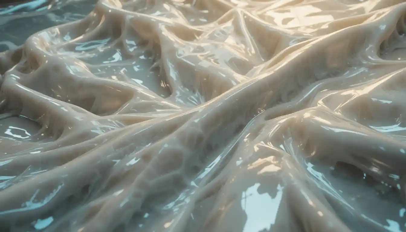 Endless world of smooth reflective living latex surfaces