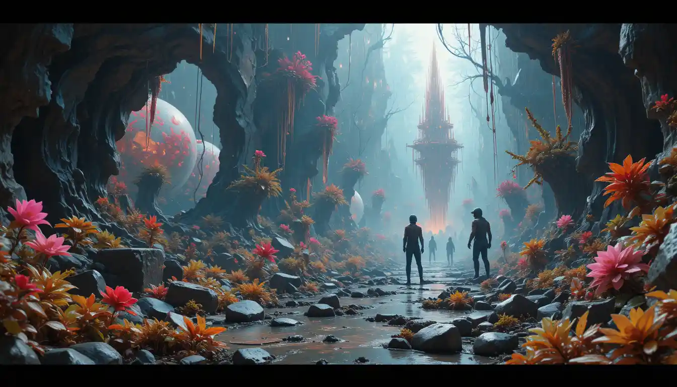 Biomorphic Alien World Sculpted From Living Latex Forms