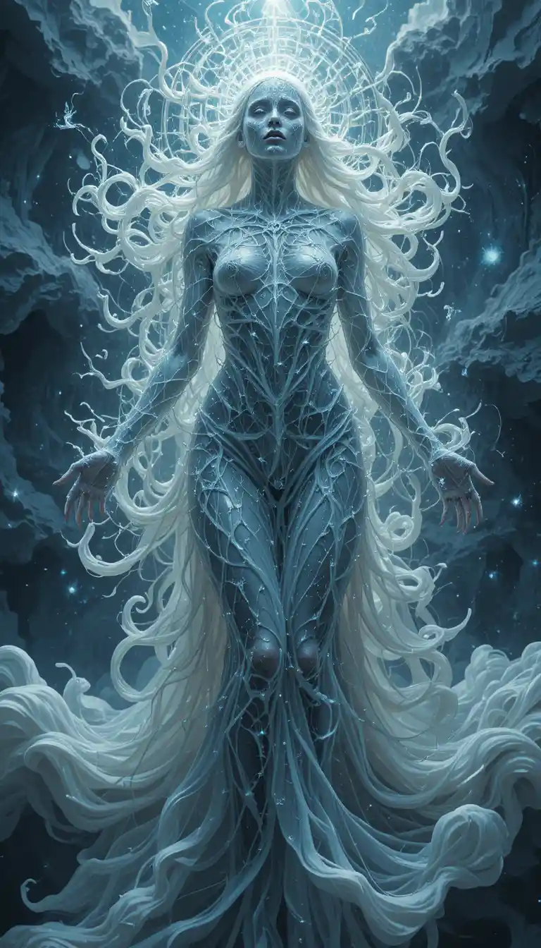 化身為不息宇宙能量的空靈女性身影