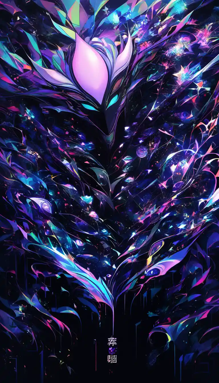Cute purple alien wallpaper with dark minimalist background