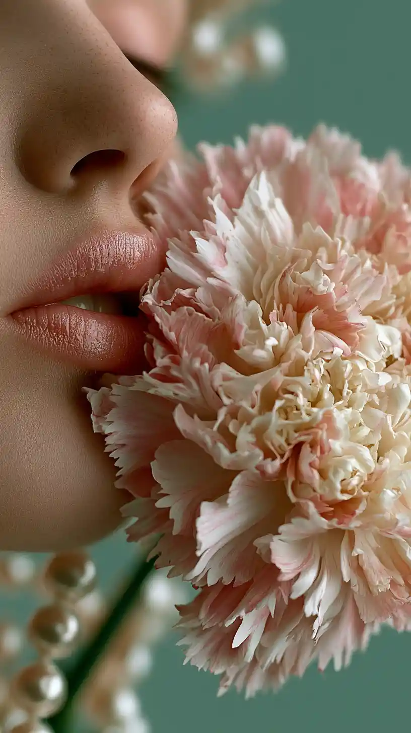 High fashion close up portrait of glamorous lips