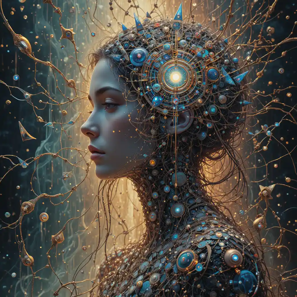 Magical woman caught between two intertwined lives