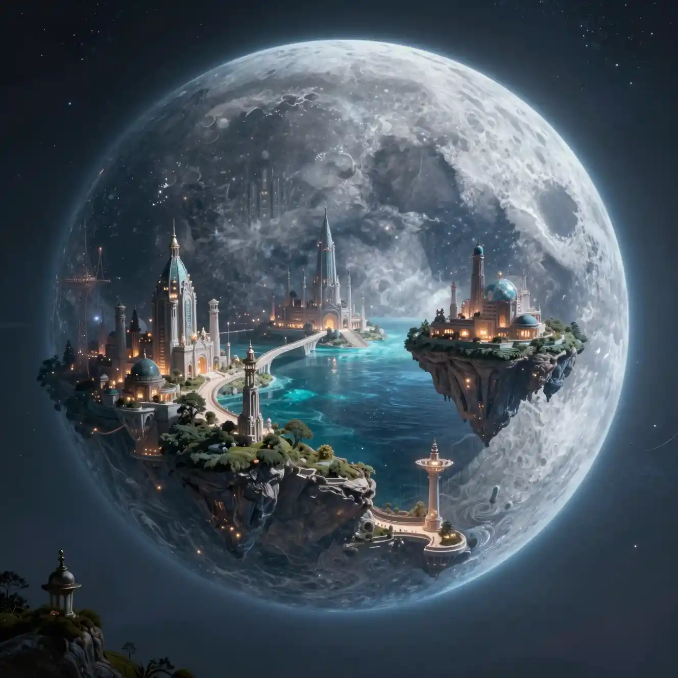 Luna hueca gigantesca que revela un antiguo mundo interior