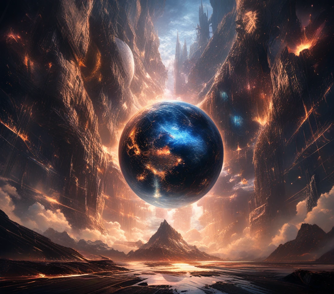 Gigantic Hollow Moon Revealing Inner Oceans And Cities