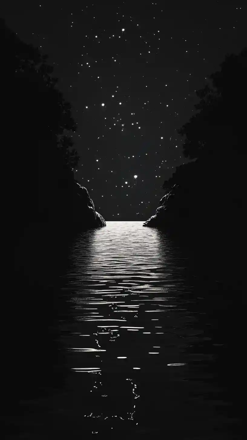 Glowing River Cutting Through A Surreal Clock Landscape